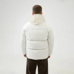 Printed Loose Sleeve Jacket with Stand Collar for Men Image