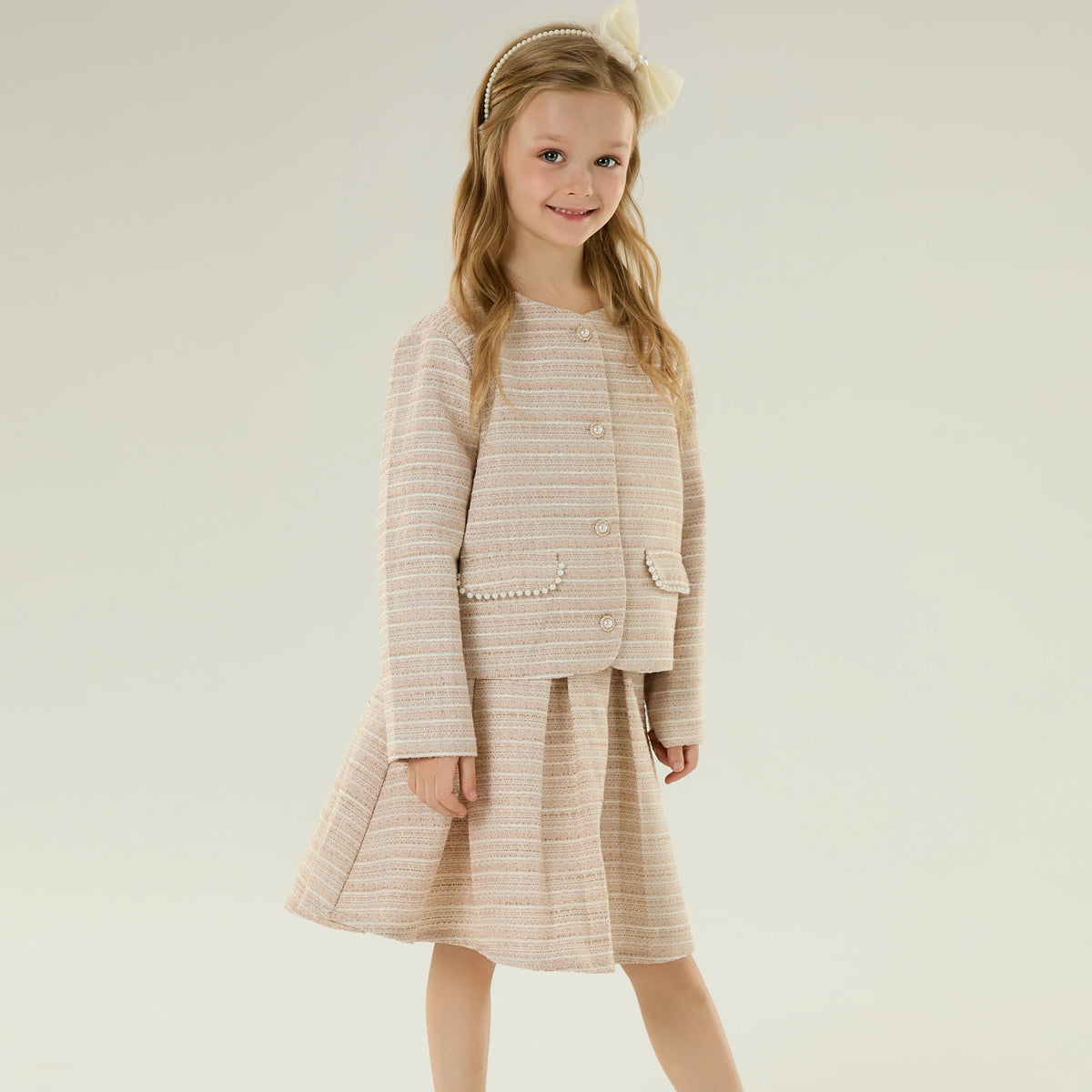 Striped Casual Jacket for Girls