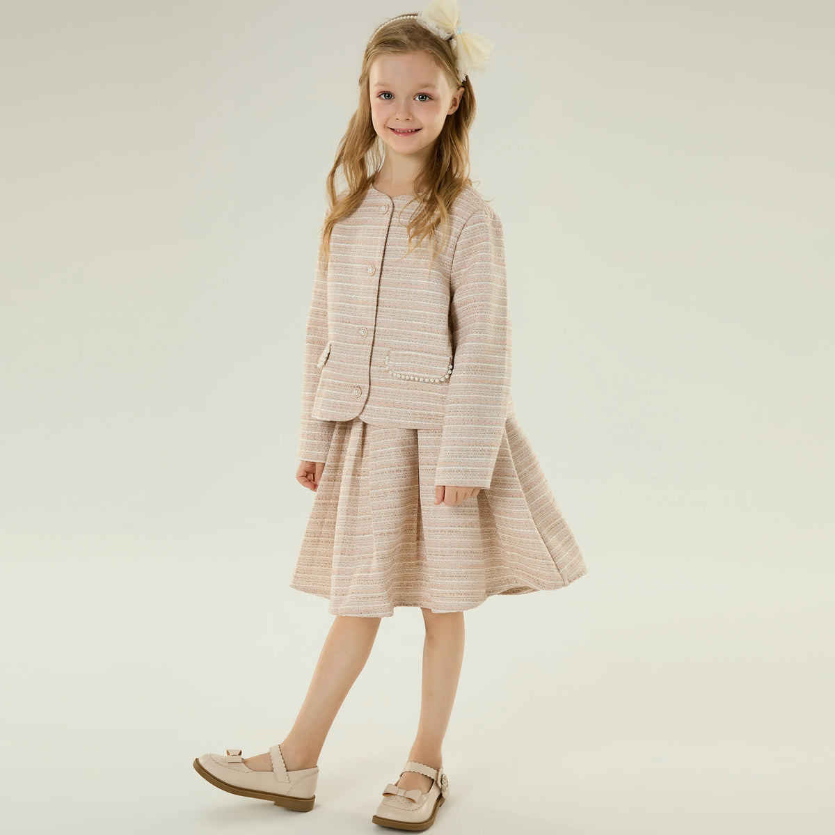 Striped Casual Jacket for Girls