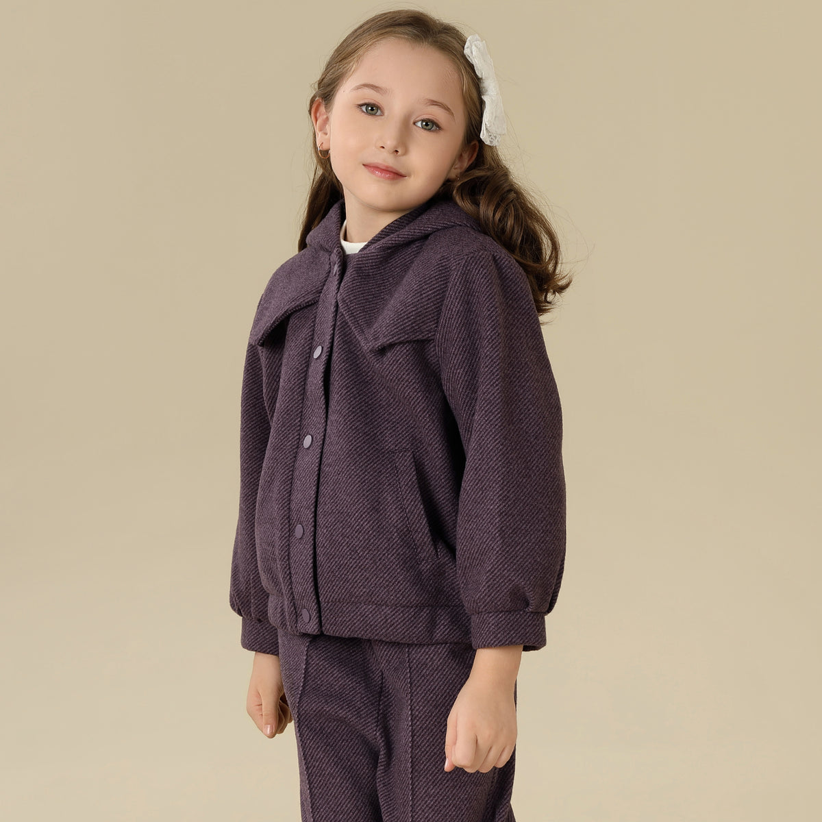Solid Jacket For Girls