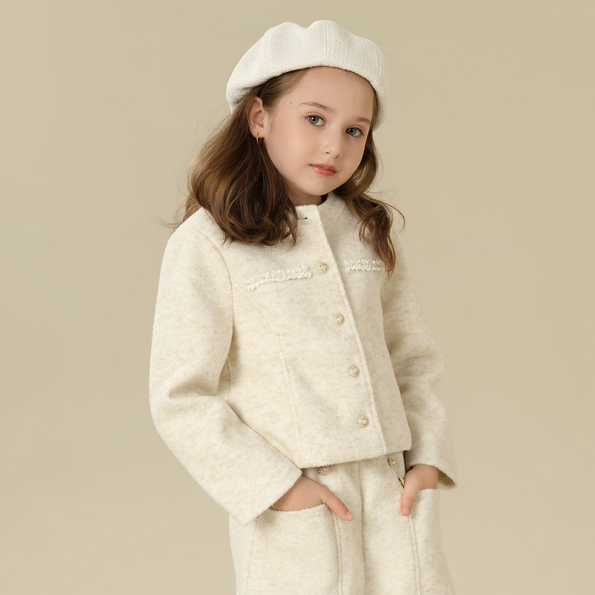 Solid Jacket For Girls