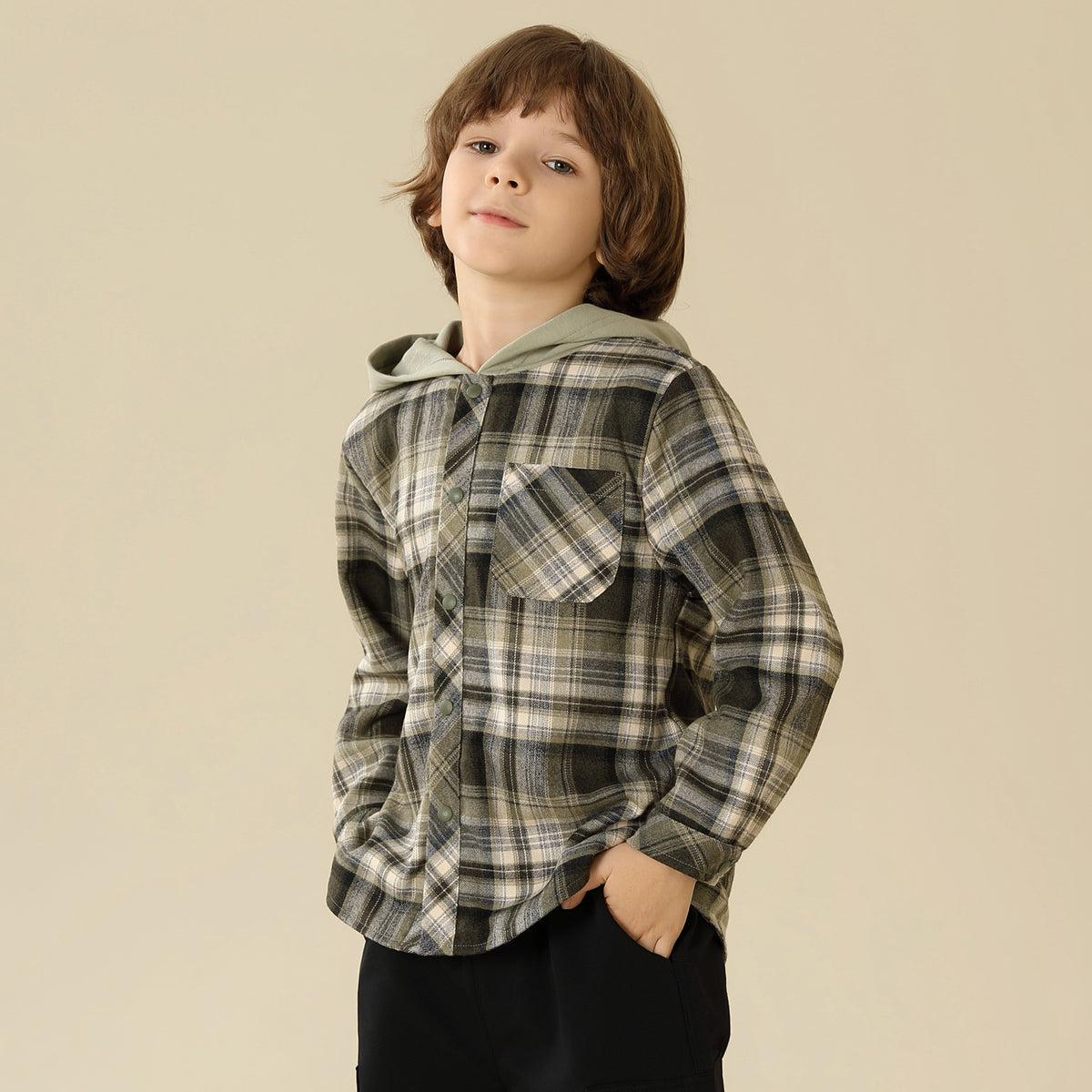 Checked Jacket For Boys
