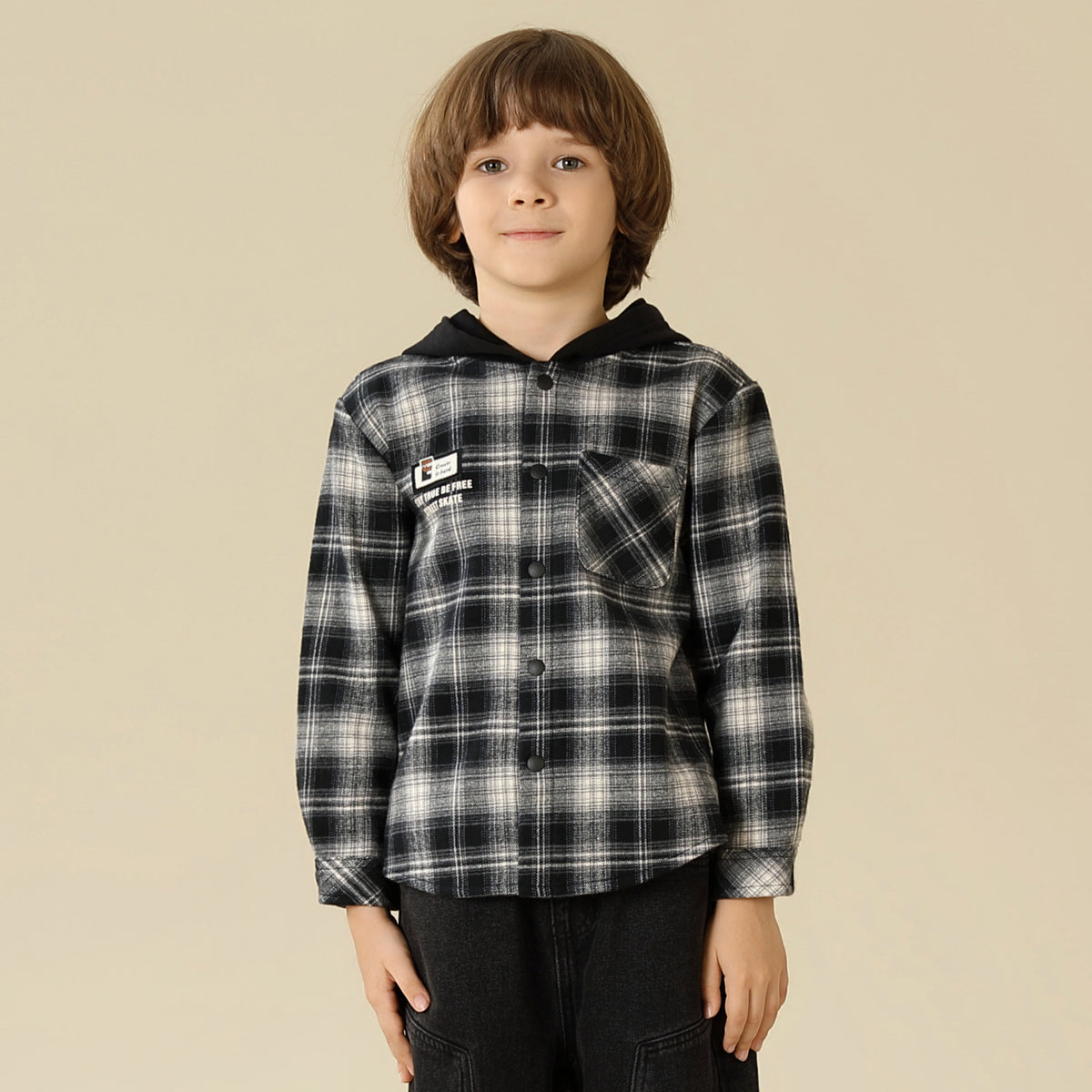 Checked Jacket For Boys