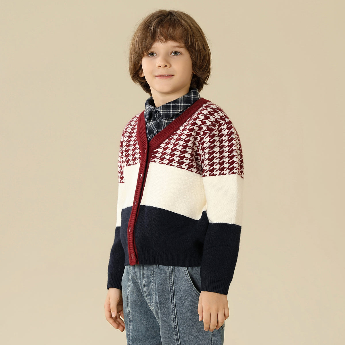 Color-Blocked Jacket For Boys