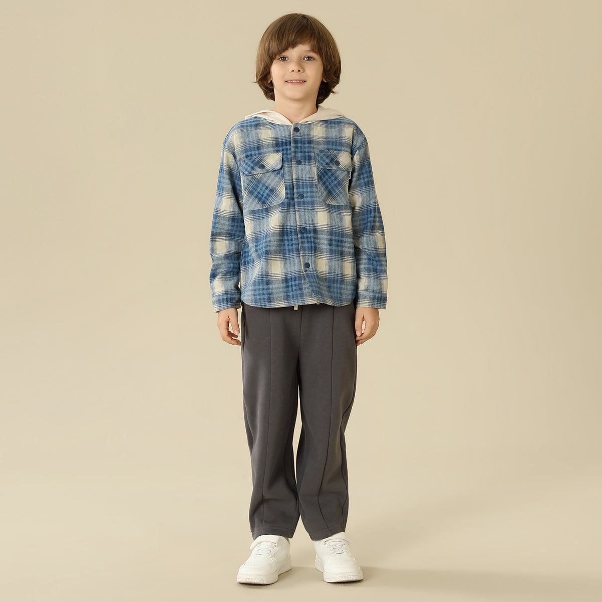 Checked Jacket For Boys
