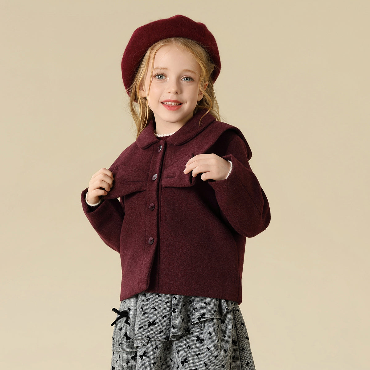 Solid Jacket For Girls