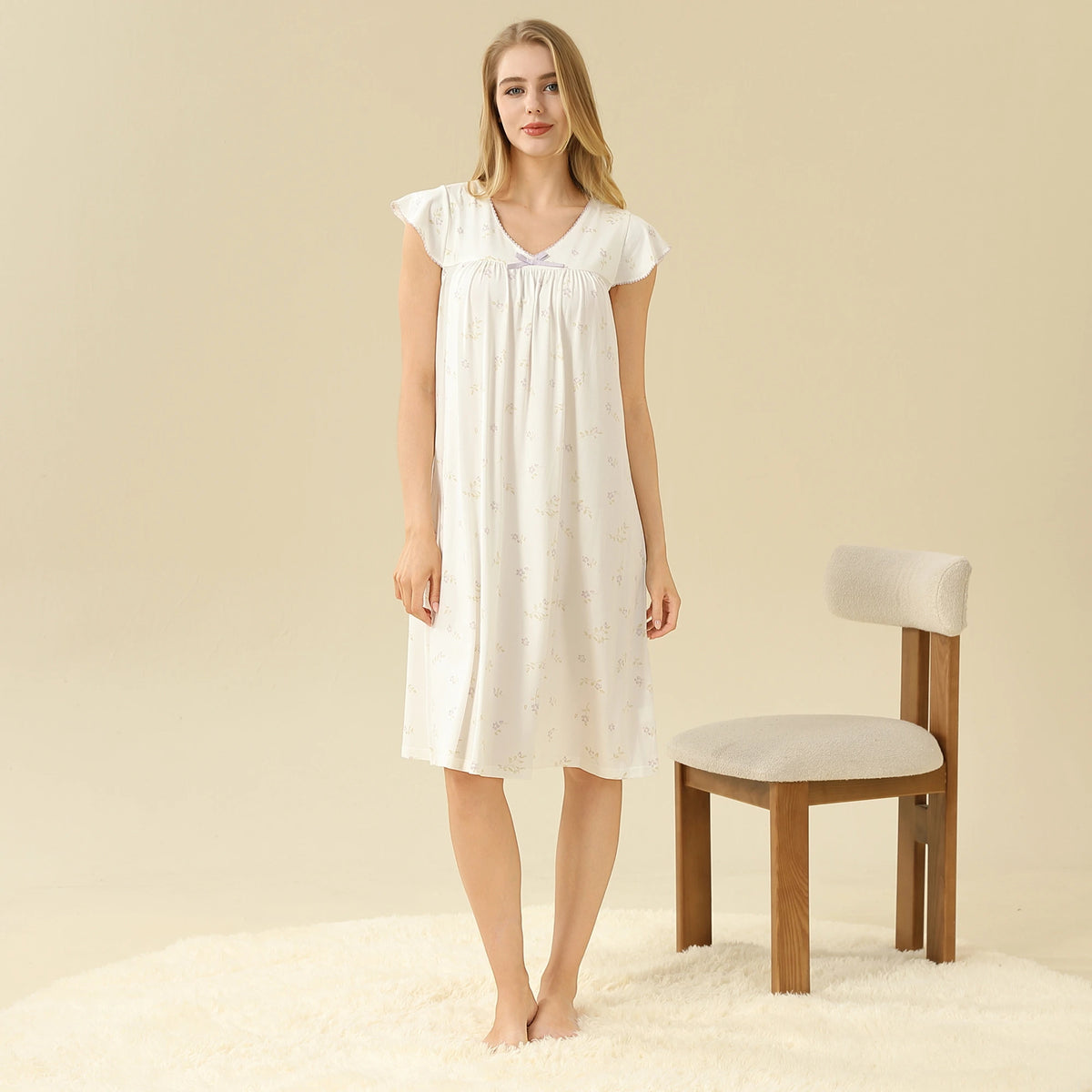 Floral Pajama Dress For Women