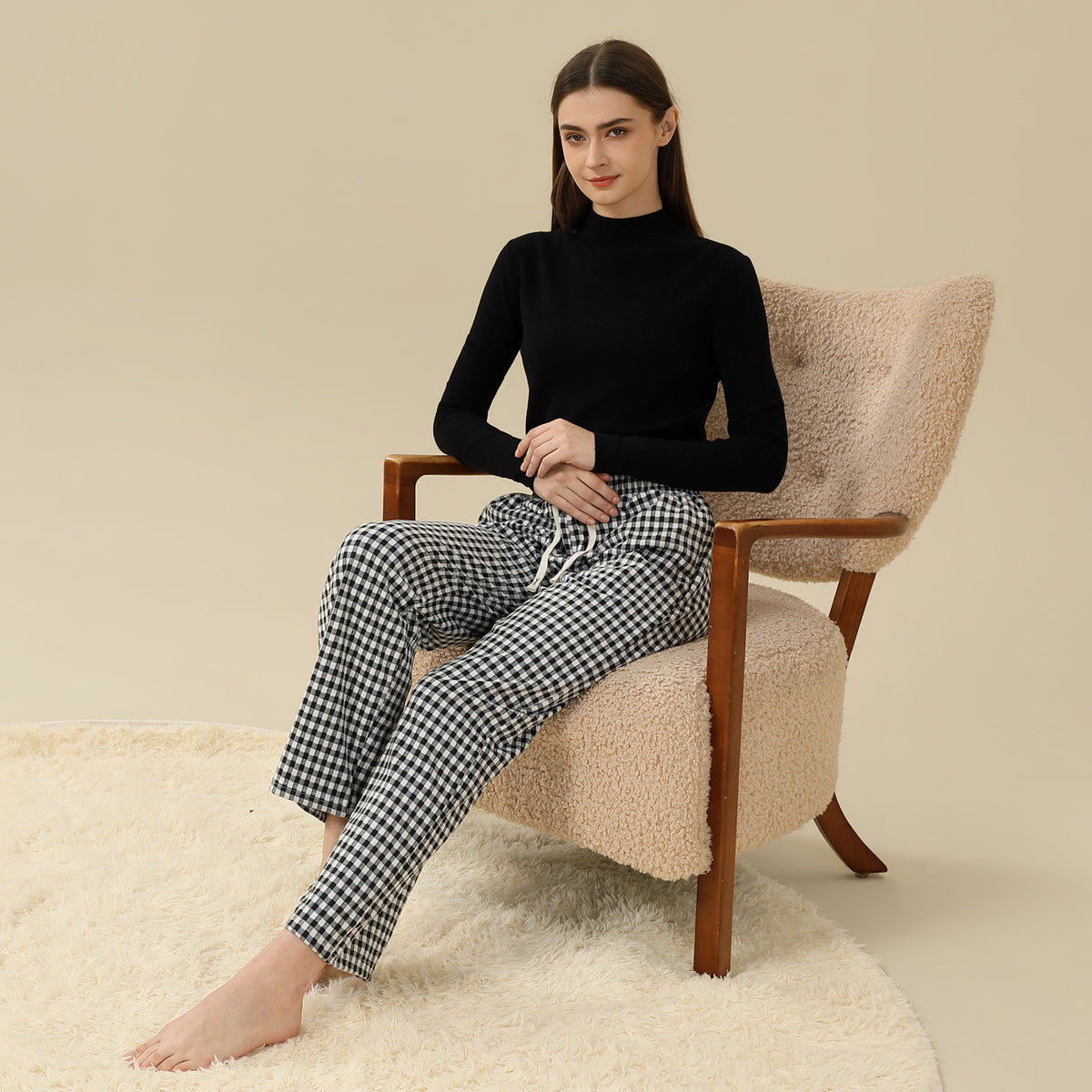 Checked PajamaPants For Women
