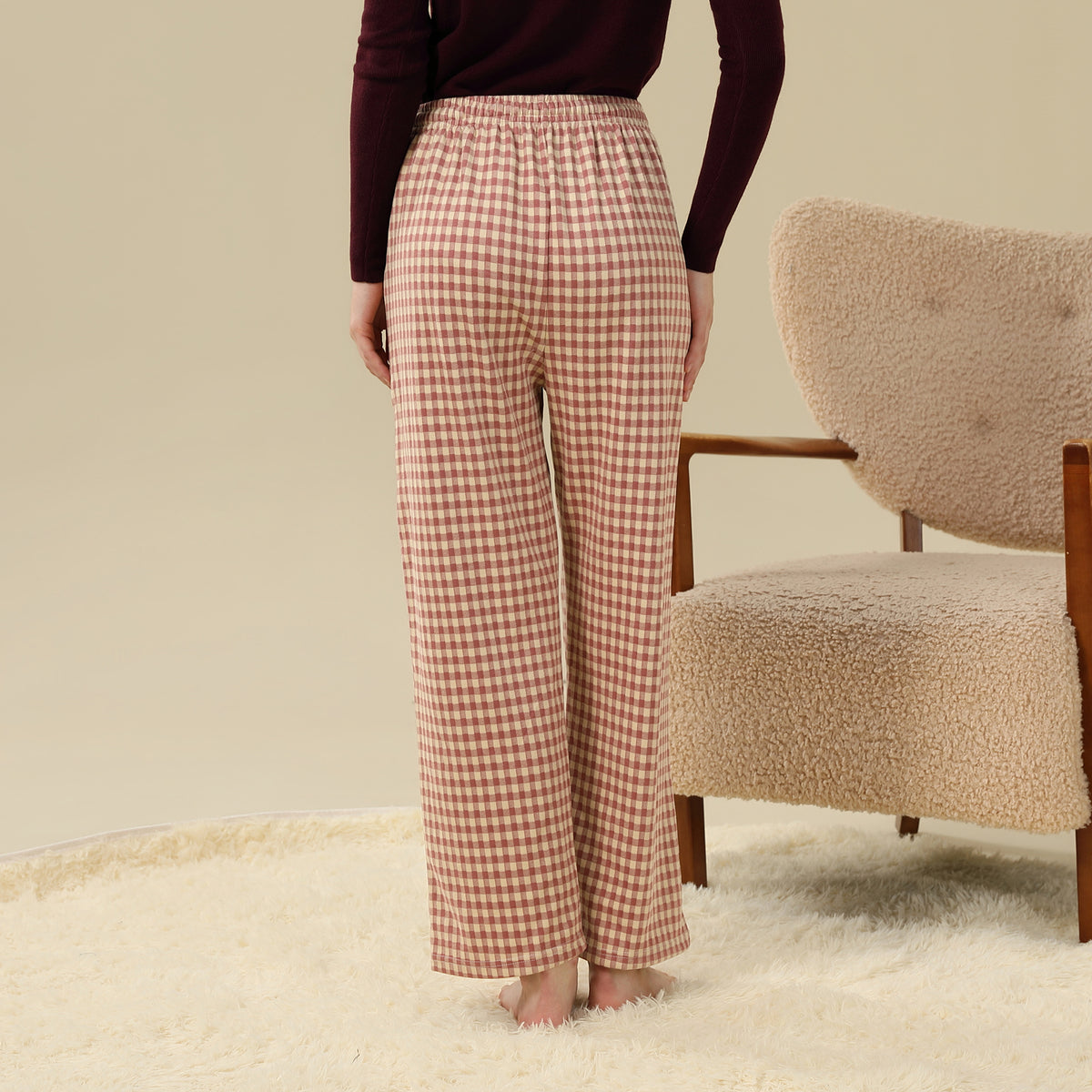 Checked PajamaPants For Women