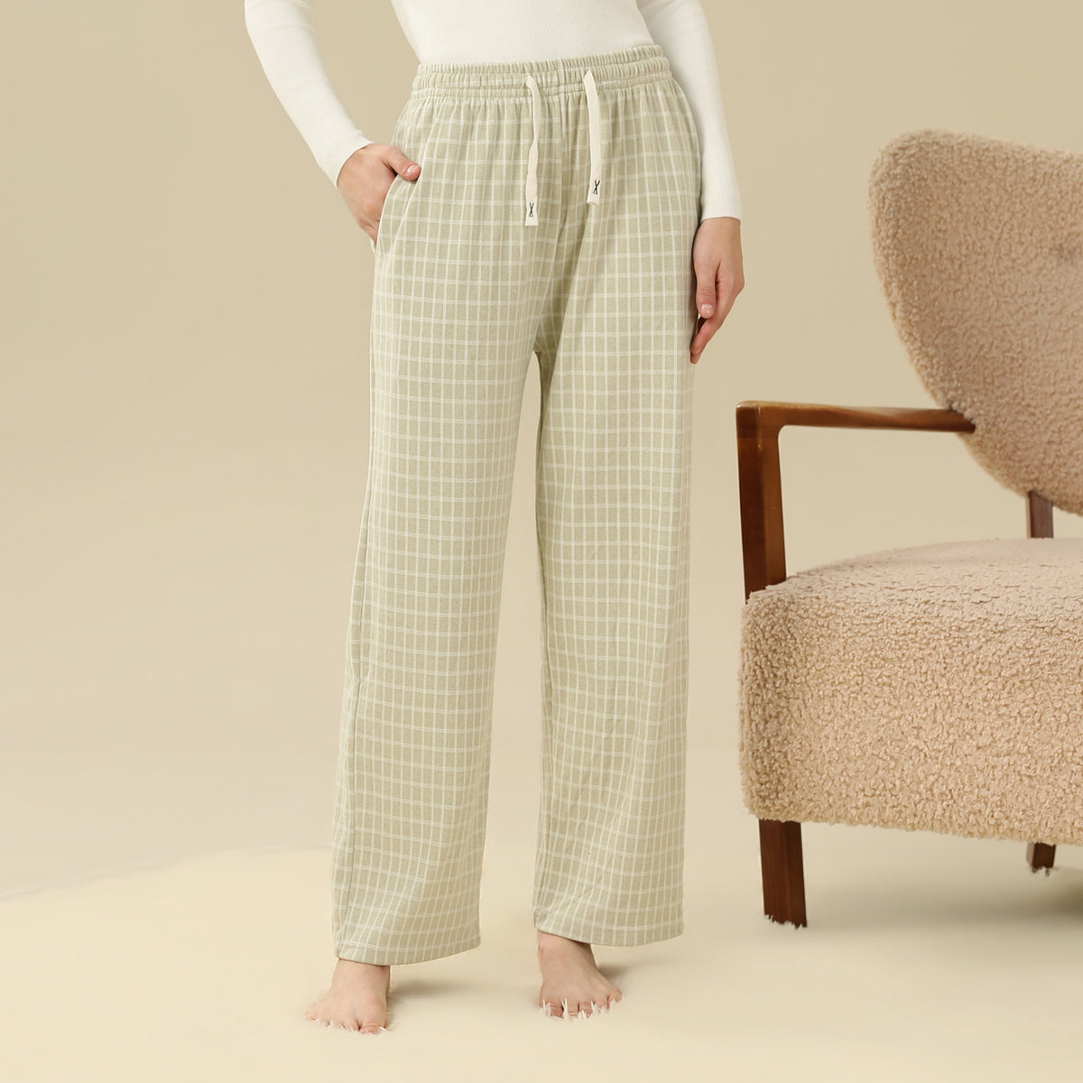 Checked PajamaPants For Women