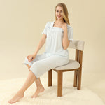 Jacquard Pajama Set 2Pc For Women