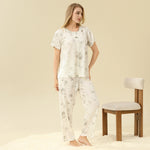 Floral Pajama Set 2Pc For Women