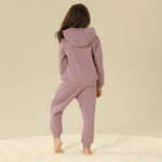 Hoodie:Printed,Pants:Plain Pajama Set-2Pc For Girls