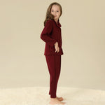 Shirt:Plain,Pants:Plain Pajama Set-2Pc For Girls
