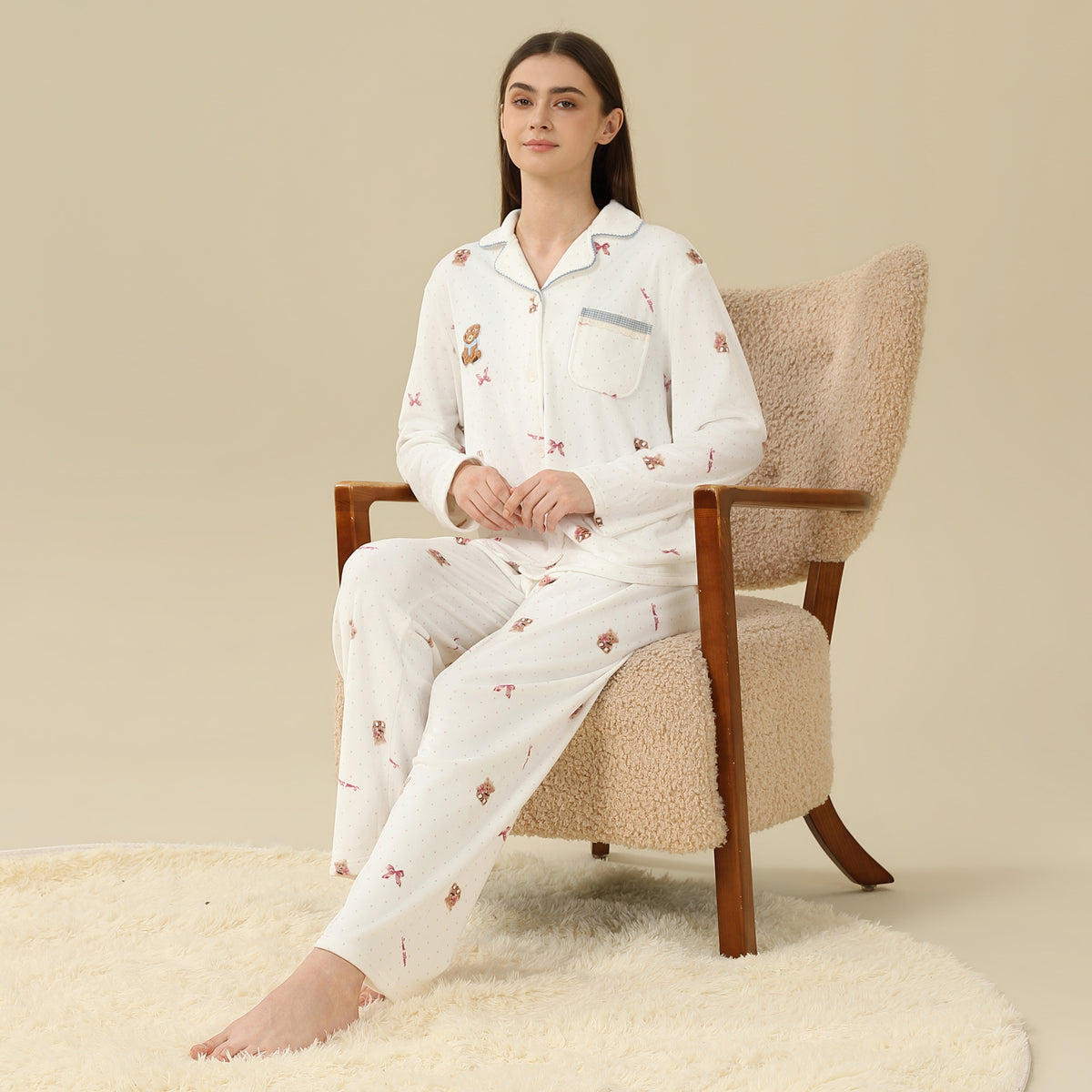 Printed Pajama Set-2Pc For Women