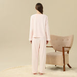 Jacket:Laced,Pants:Printed Pajama Set-2Pc For Women