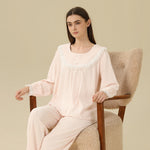 Jacquard Pajama Set-2Pc For Women