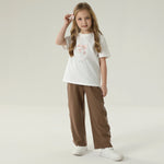 طقم بيجاما مطرزة 2 قطعة للبنات