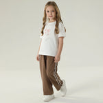 طقم بيجاما مطرزة 2 قطعة للبنات