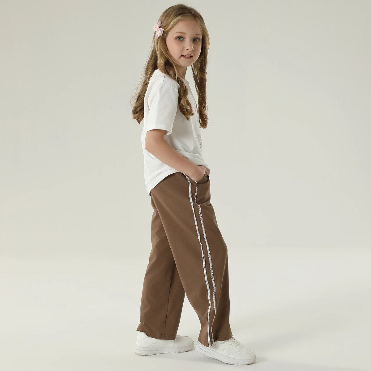 طقم بيجاما مطرزة 2 قطعة للبنات