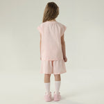 طقم بيجامة مزين بطباعة للمواليد البنات