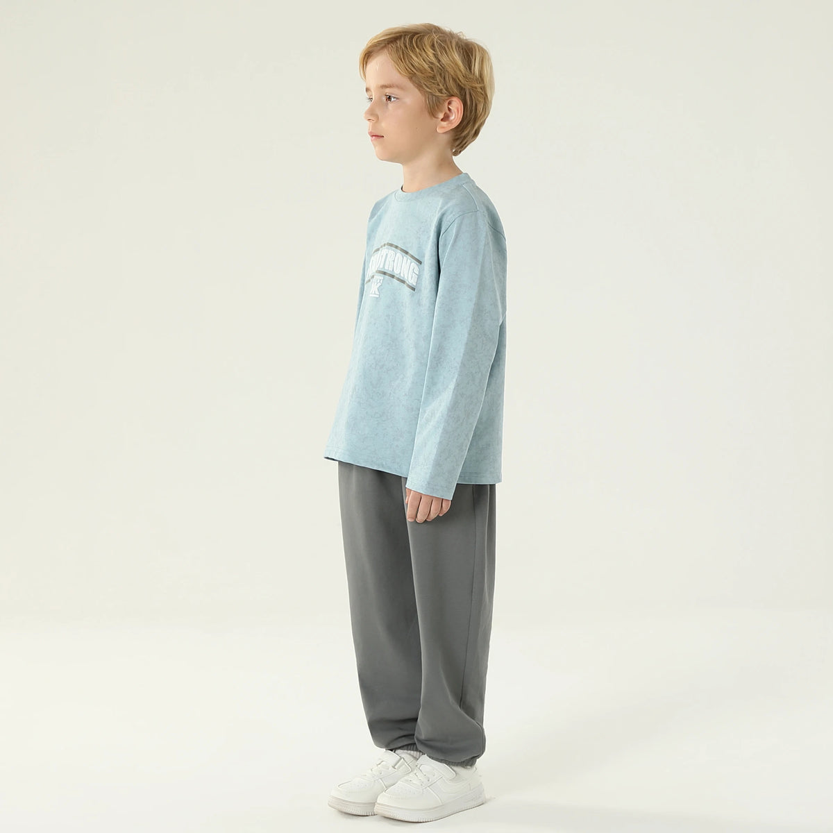 طقم بيجاما ساده 2 قطعة للأولاد