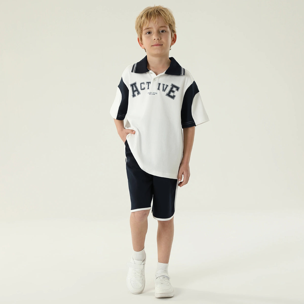 طقم بيجاما مطرز - قطعتان للأولاد