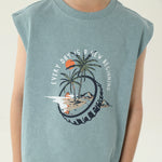 طقم بيجاما مزين بطباعة 2 قطعة للأولاد