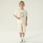 طقم بيجاما مزين بطباعة 2 قطعة للأولاد