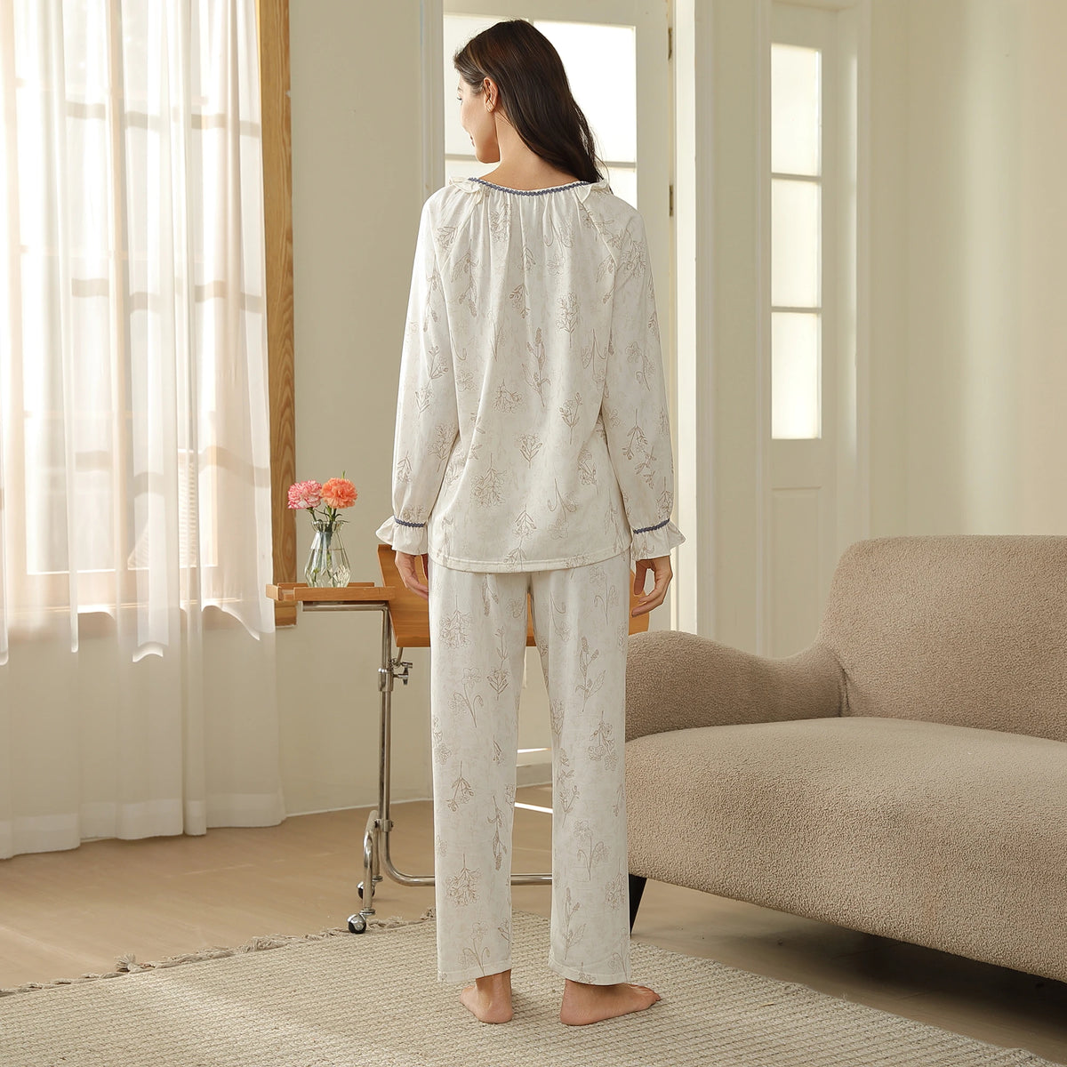 Floral Pajama Set-2Pc For Women