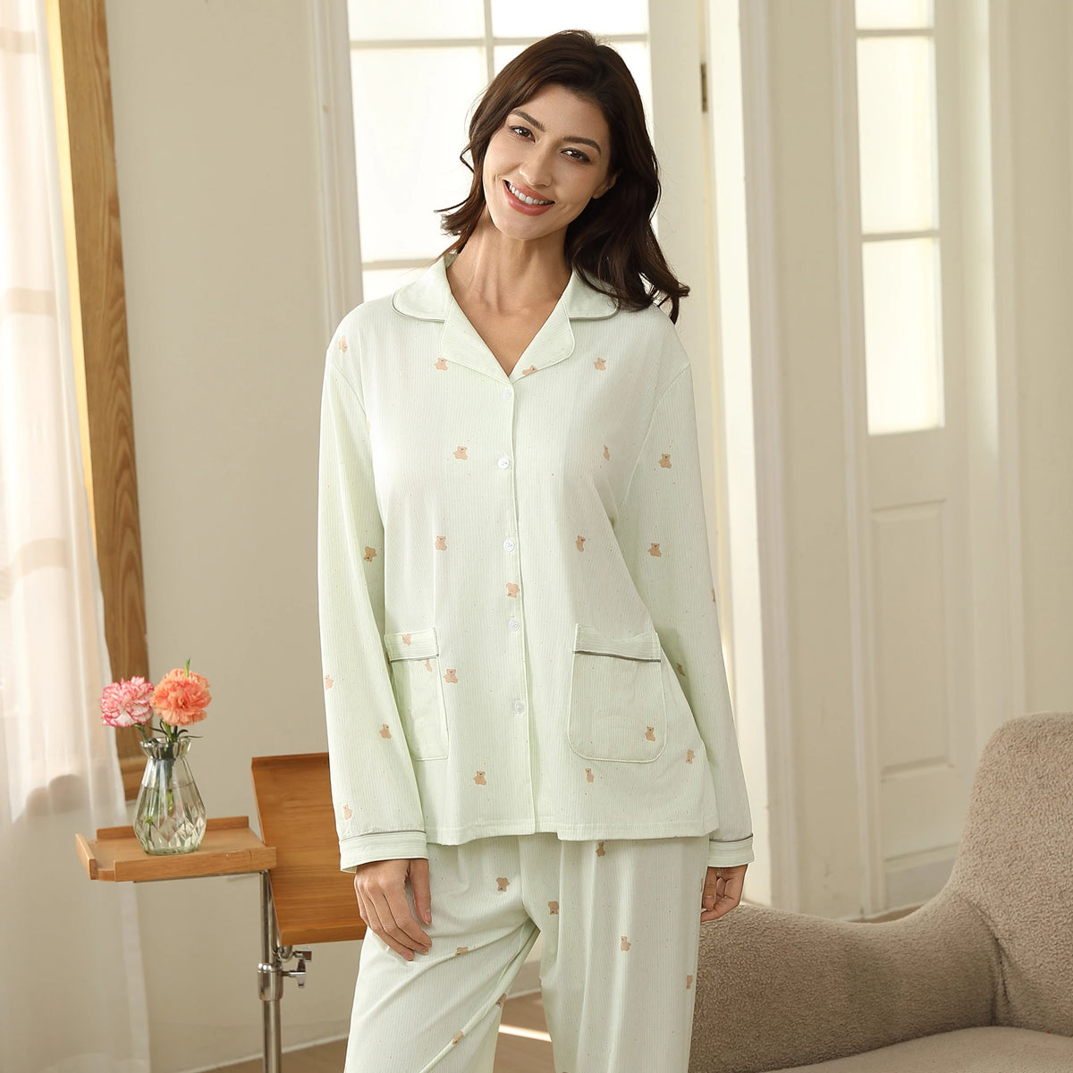 Printed Pajama Set-2Pc For Women