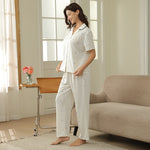 Jacquard Pajama Set-2Pc For Women