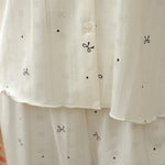 Jacquard Pajama Set-2Pc For Women