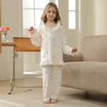 بيجاما مزينة بطباعة للبنات