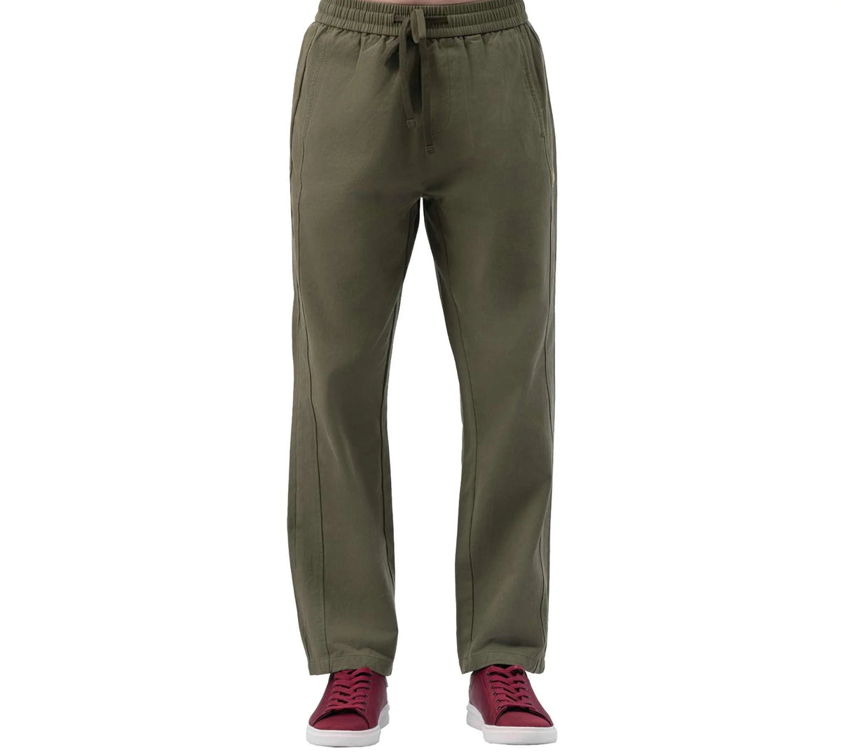 badge casual pants for men image