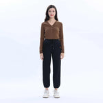 بنطال بخصر مطاطى مربوط الكاحل للنساء