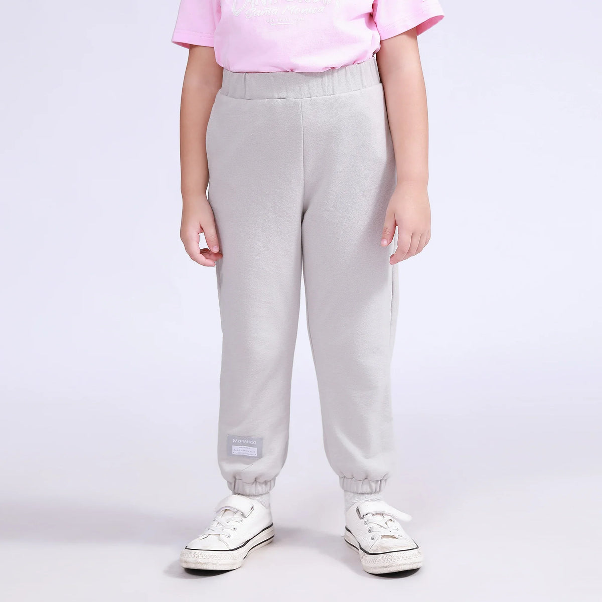 Badge Pants for Girls Gray Image