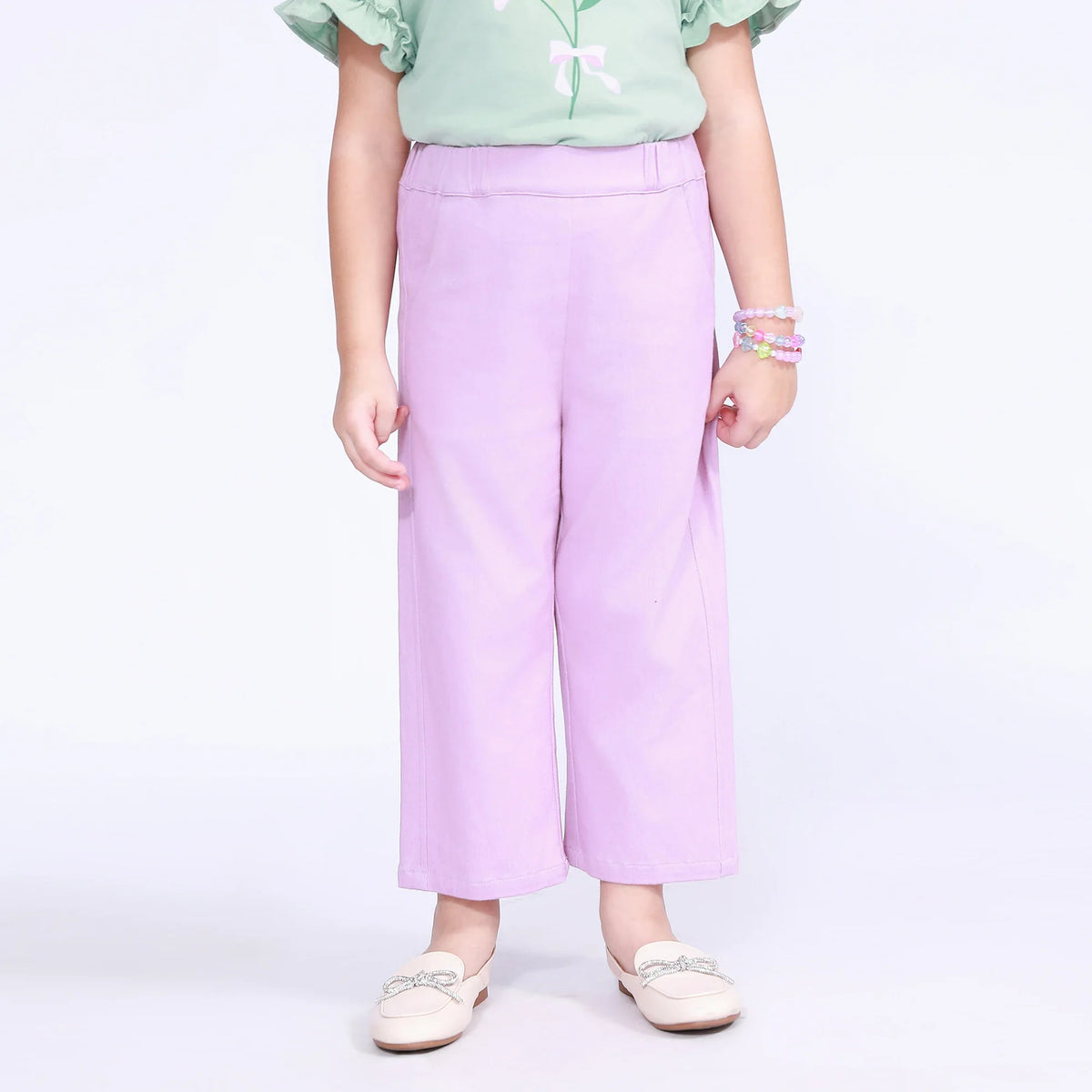 Plain Pants for Girls Purple Image