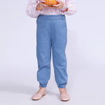Drak Blue Plain Pants for Girls Image