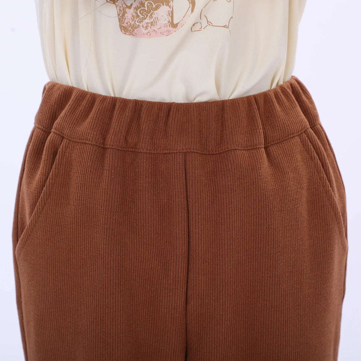 Casual Plain Pants for Girls Image