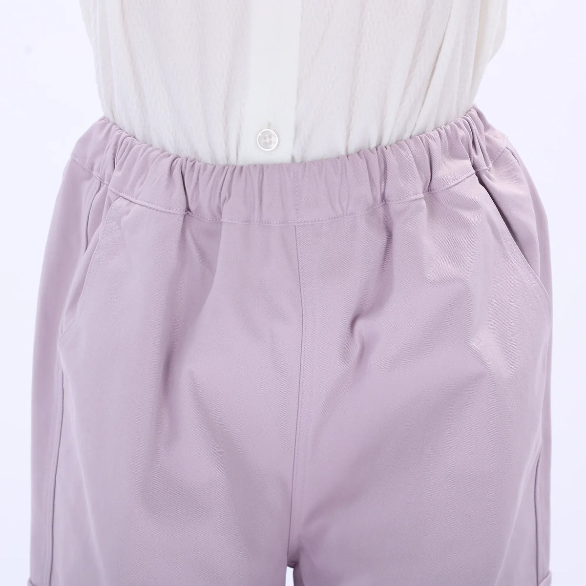 Casual Plain Pants for Girls Image