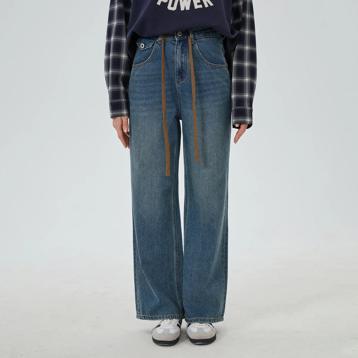 Washed Jeans Pants for Women Image