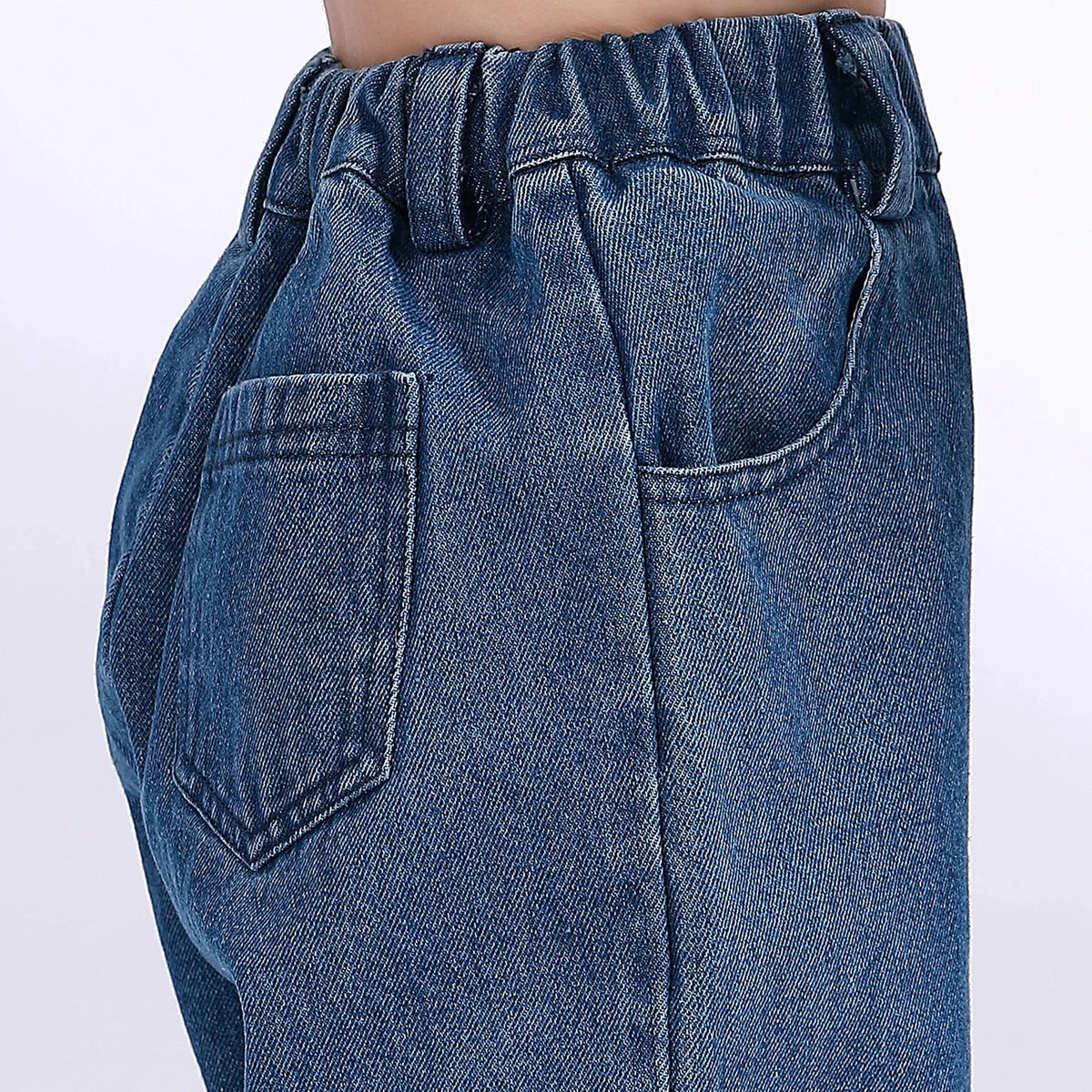 Casual Washed Jeans Pants for Girls Image