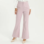 Pink Elegant Solid Pants for Women Image