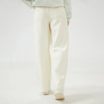 Wide-Leg Mid-Wiast Plain Pants for Women Image