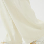 Wide-Leg Mid-Wiast Plain Pants for Women Image