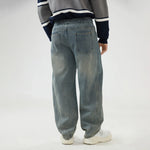 Straight-Leg Mid-Wiast Jeans Pants for Men Image