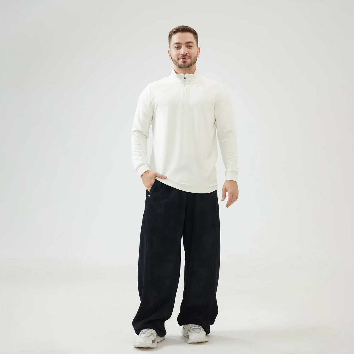 Baggy Mid-Wiast Tie-Dye Pants for Men Image