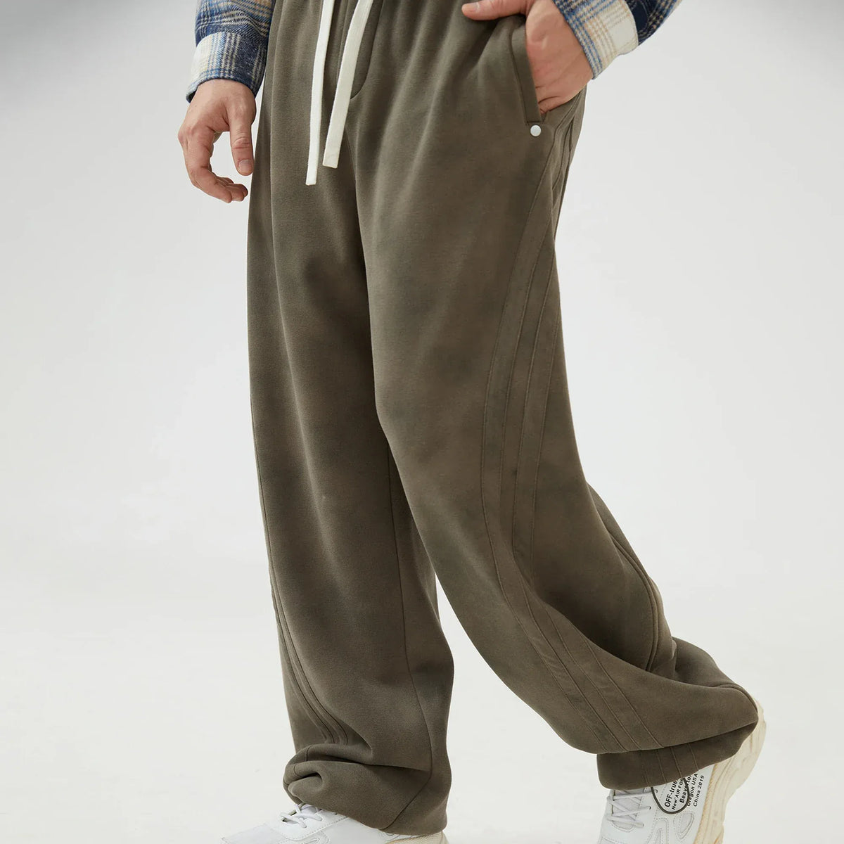 Baggy Mid-Wiast Tie-Dye Pants for Men Image