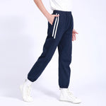 Navy Embroidery School Sport Pants for Girls Image